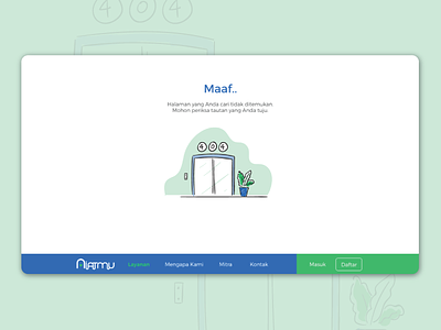 Page 404 - Niatmu 404 page drawing illustration landing page product ui design user interface ux design web design