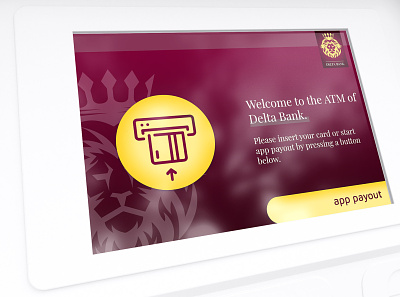 DeltaBank ATM User Interface (Figma, 2021) app design figma interface mobile ui userinterface