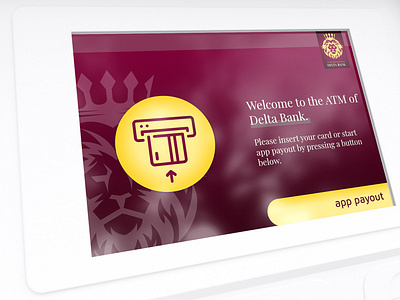 DeltaBank ATM User Interface (Figma, 2021)