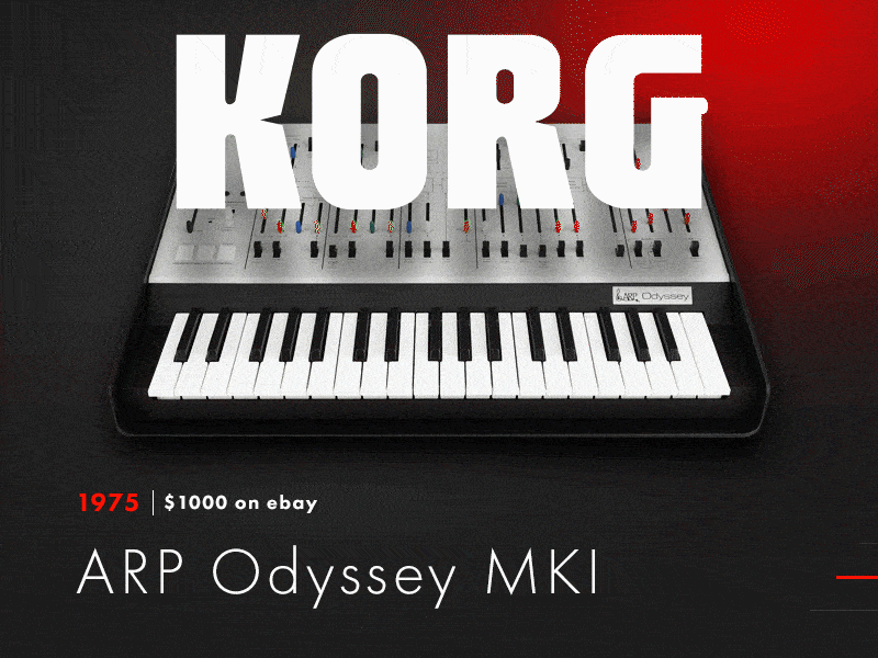 KORG synthesizer shop animation music ui ux
