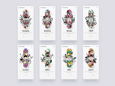 2020 AVATAR DRSIGN II app avatar design illustration mobile ui skateboard ui vector