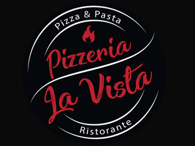 Pizzeria La Vista Logo Design logo design restaurant logo