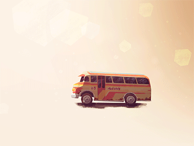 Autobús going, going, go... · GIF · 2d animation bus gif
