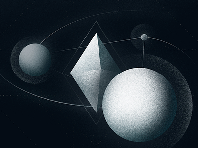 Spacey! illustration shapes space