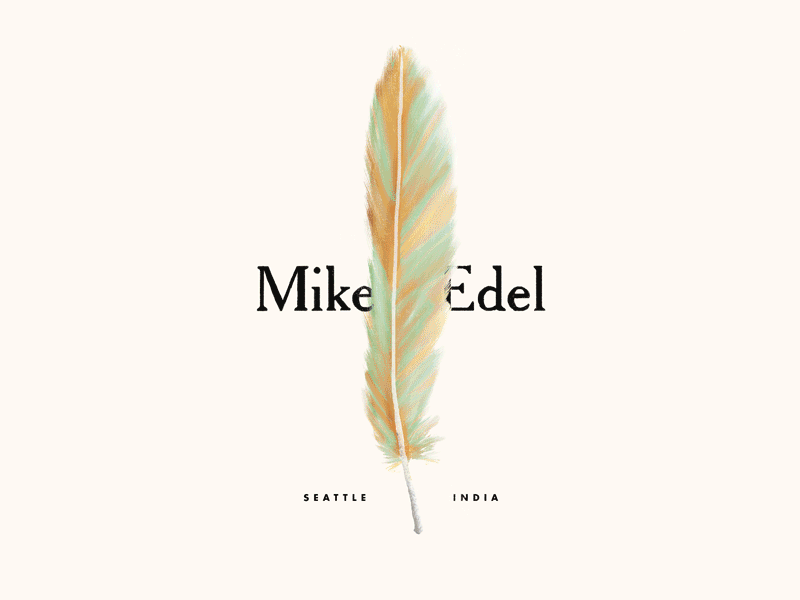 Mike Edel: India, Seattle album cover feathers mike edel