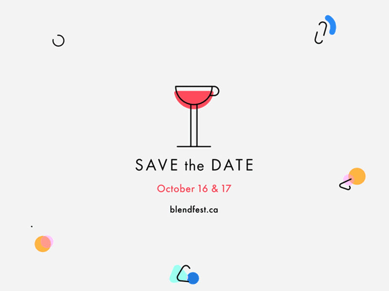 Blend: SAVE the DATE animation blend gif logo shapes transition