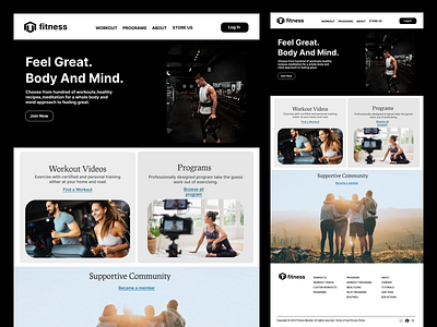 Fitness Website design landing landingpage logo ui ux web webpage