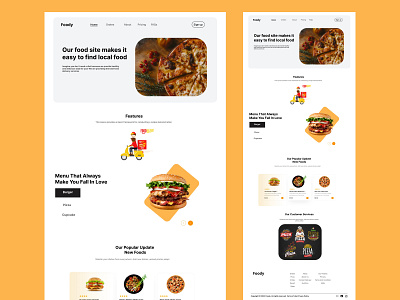 Foody Website color images landing landingpage logo ui ux web webpage