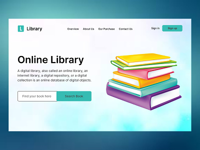 Library landing page book book store books books app bookself bookshop components ebooks landing landing page library reading reading app ui