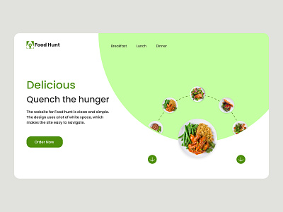 Food restaurant landing page color color combination food foody landing landingpage restaurant website