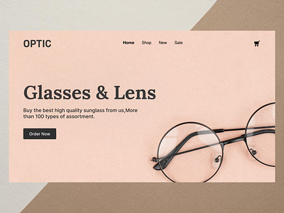 Optic - Glasses & Lens color ecommerce glasses landing landingpage lens online store spectacles sunglasses ui vision