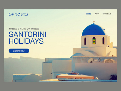 Holiday Tour landing page design holiday holiday package landing landing page santorini tour travel travel landing page travelling ui ux