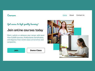 Online course landing page color course landing landingpage online onlinecourse onlinestudy study ui ux