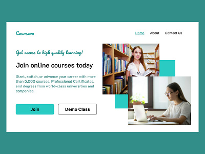 Online course landing page