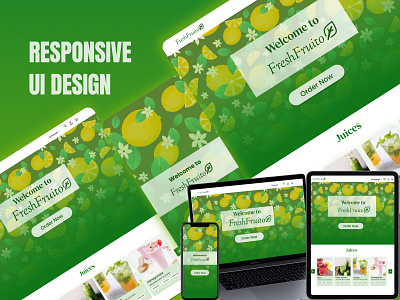 FreshFruito graphic design interaction design mobile app mobile ui responsive ui ui design user interface