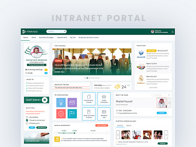Intranet Portal app dashboard flat interface intranet portal ui ux web