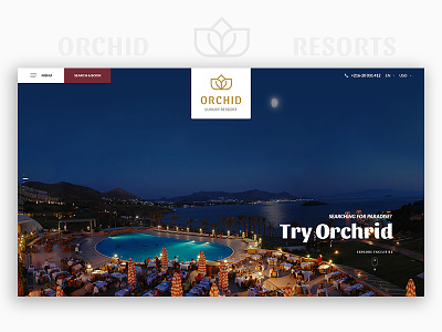 Orchid Luxury Hotel & Resort booking calendar design hotel inspiration luxury reservation resort web website
