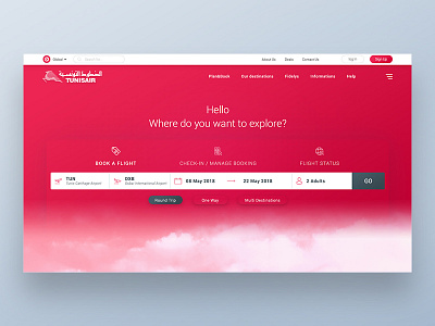 Tunisair Airlines Web Site Concept
