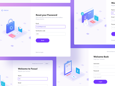 Process Page illustration login process page sign in web ui