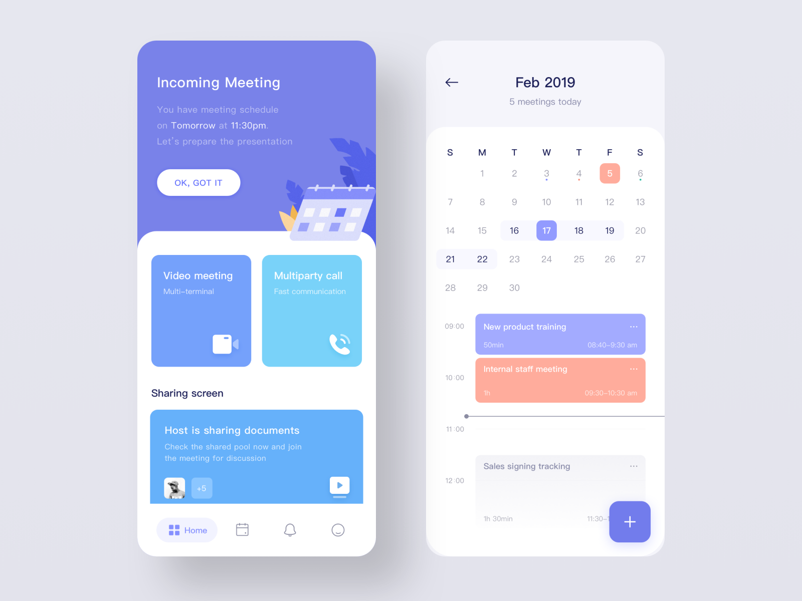 Calendar UI by Danny on Dribbble