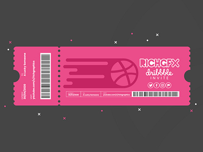 Ticket Design - Adobe Illustrator Tutorial + Dribbble Invite adobe illustrator design dribbble invite event illustration invite invite giveaway ticket ticketing vector vector art vector artwork vector artworks