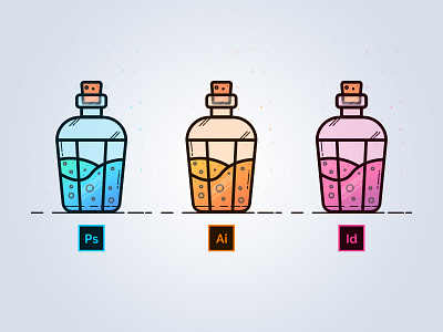 Flask Icon Design - Adobe Illustrator