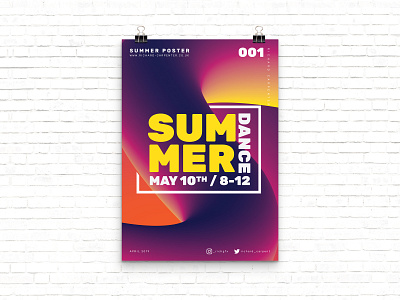 Summer Poster Using the Blend Tool in Adobe Illustrator adobe adobe illustrator branding design digital flyer illustration illustrator poster print summer typography vector vector art vector artwork vector artworks