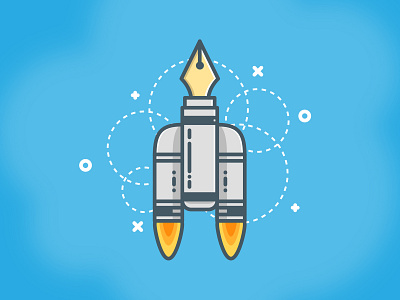 Pen Rocket Ship Illustration in Adobe Illustrator adobe adobe illustrator design digital game art illustration illustrator logo vector vector art vector artwork vector artworks