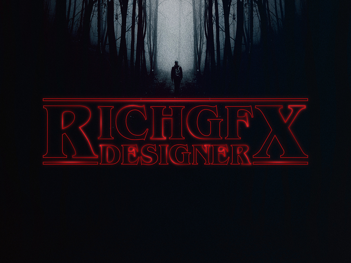 Stranger Things Text Effect in Adobe Illustrator by Richard Carpenter