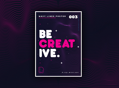 Abstract Wavy Lines Poster Design in Adobe Illustrator adobe illustrator advert advertising design digital flyer flyer design illustration poster vector vector art vector artwork vector artworks