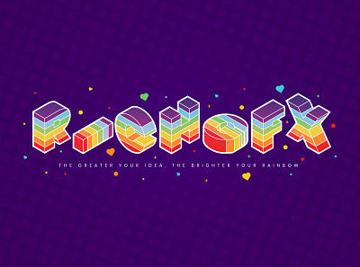 Isometric Rainbow Text Effect in Adobe Illustrator design illustration illustrator isometric isometric art isometric design isometric illustration typography vector vector art vector artwork vector artworks