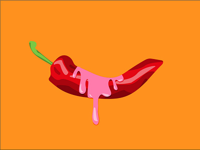 hot pepper illustration logo vector