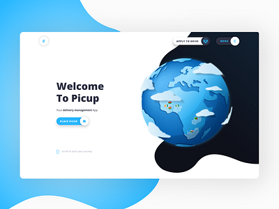 Picup Dashboard dark ui dashboard illustration logistics map table tracking ui design ux ux design