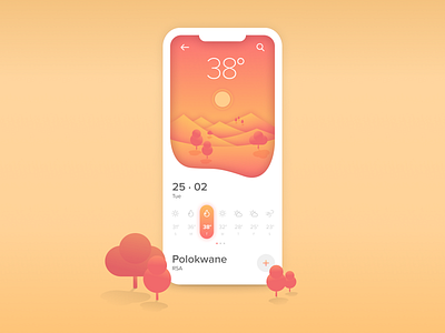 A Weather Mobile App illustration mobile mobile app moon snow sun ui ui design uidesign uiux ux weather