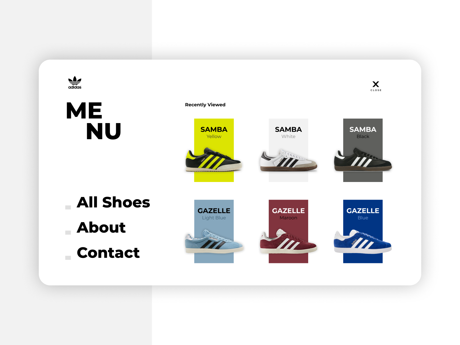 adidas shoes type list