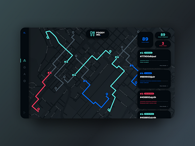 Logistics Desktop Concept dark interface dashboard ui delivery desktop app logistics tracking ui uiux