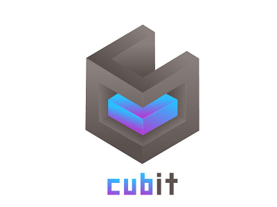 Cubit 3d animation branding crypto cubit design graphic design logo metaverse vector voxel voxelart