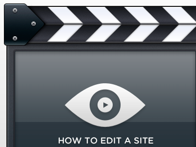 Cushy Screencast graphic clapboard icon movie screencast video