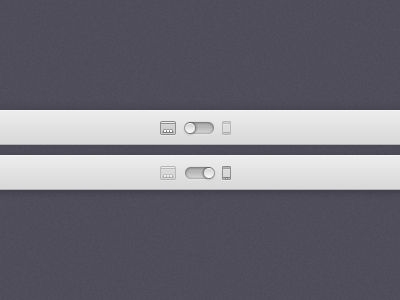 Toggle switches: Desktop / Mobile