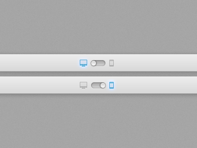 Mobile/Desktop Toggle — Updated desktop mobile slider switch toggle