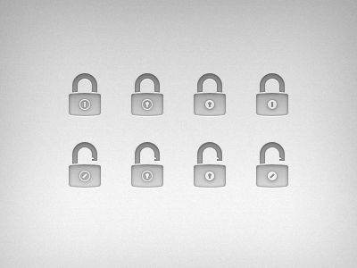 Lock Variants glyph icon lock privileges unlock