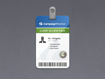 Access Pass campaign monitor card icon pass vip