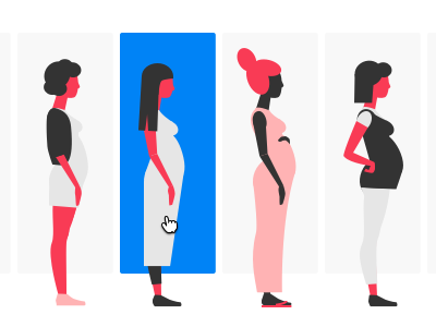 Рregnancy widget illustration pregnancy widget woman