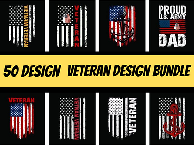 American Flag Veteran Design Bundle design graphic design logo typography vector