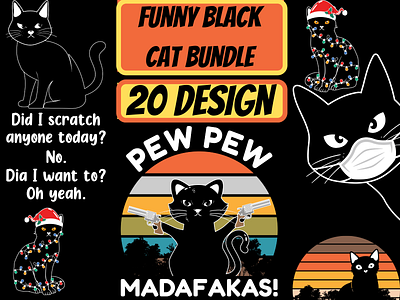 Funny Black Cat Bundle