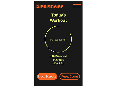 Exercise App Countdown Timer app branding countdown daily dailyui design feedback figma logo sports timer ui ux