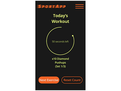 Exercise App Countdown Timer