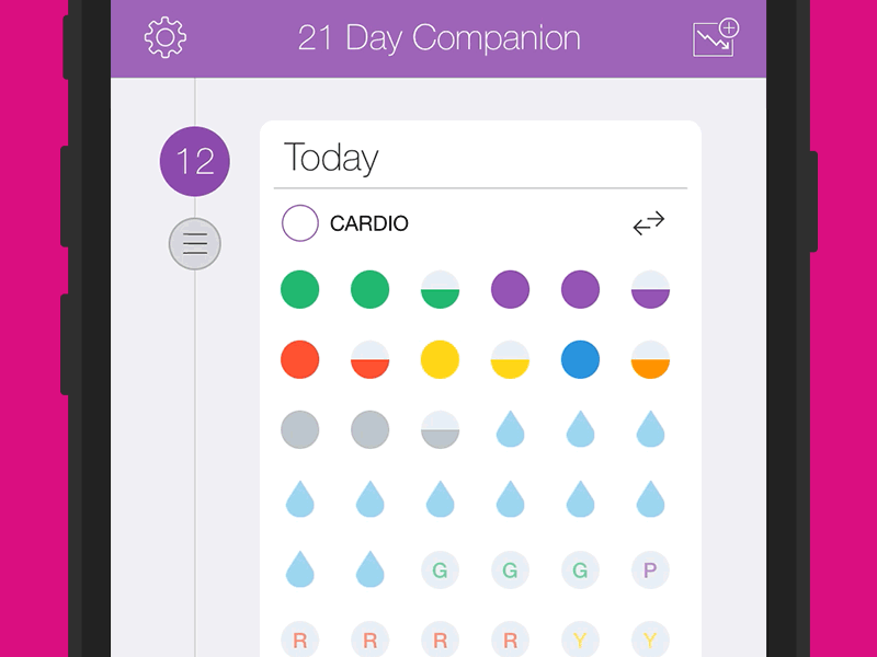 Daily Menu Animation for 21 Day Companion animation app ios iphone menu