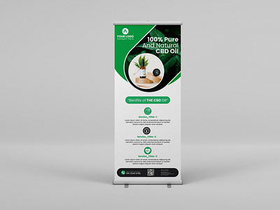 Hemp oil roll up banner design