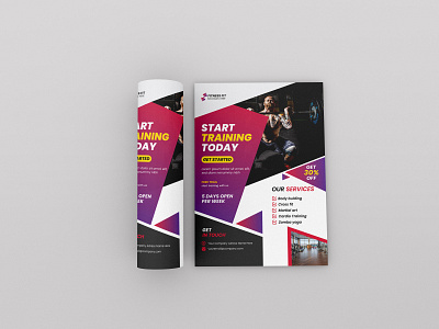 Gym Fitness flyer Design post
